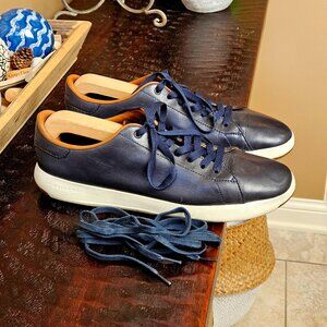 Cole Haan Men's GrandPro Leather Sneaker, Navy, Sz 11.5